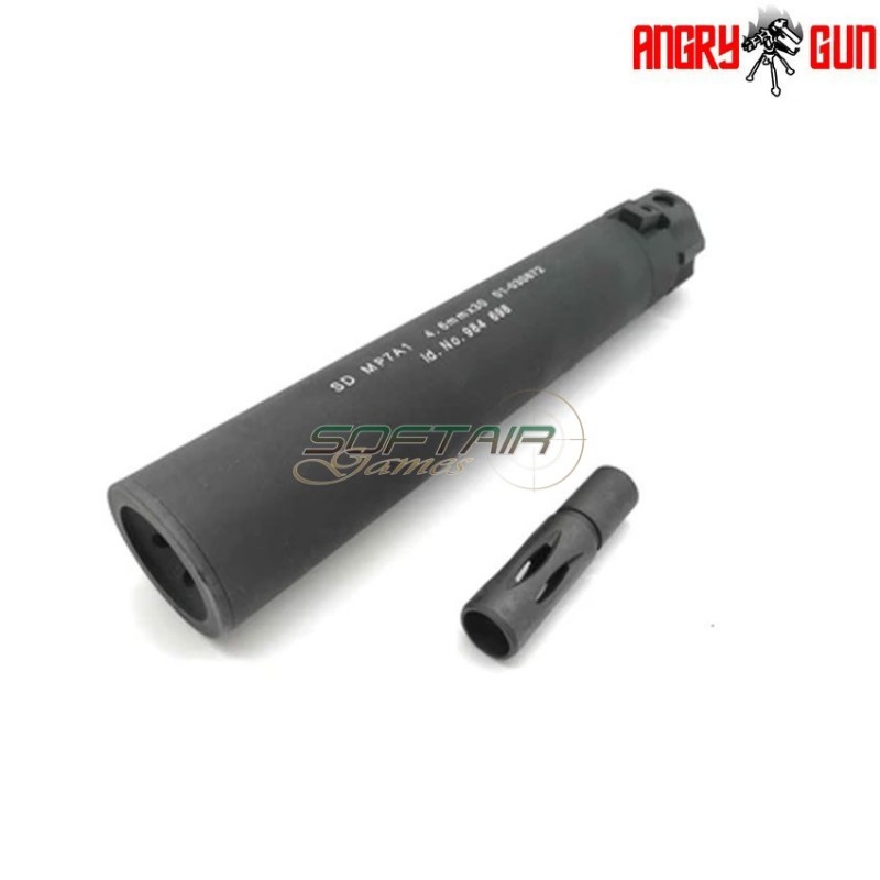 Silenziatore qd black power up mp7 vfc umarex angry gun (ag-mp7qds-pu-vfc)