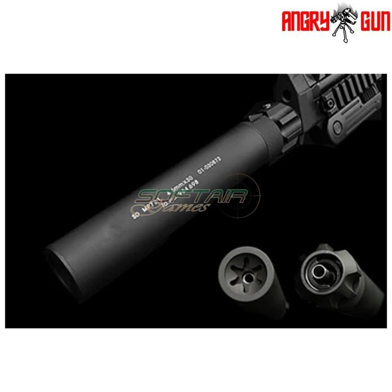 Silenziatore qd black power up mp7 vfc umarex angry gun (ag-mp7qds-pu-vfc)