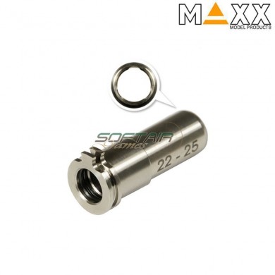 Cnc titanium regolabile spingipallino 22mm - 25mm per aeg maxx model (mx-noz2225tn)