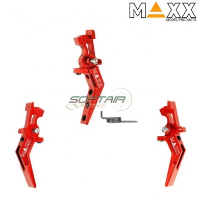 Cnc aluminum advanced speed trigger style a red maxx model (mx-trg002sar)