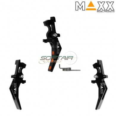 Cnc aluminum advanced speed trigger style b black maxx model (mx-trg002sbb)