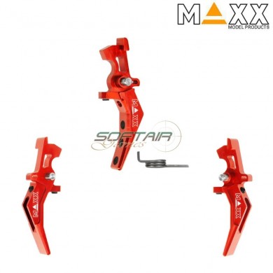 Cnc aluminum advanced speed trigger style b red maxx model (mx-trg002sbr)