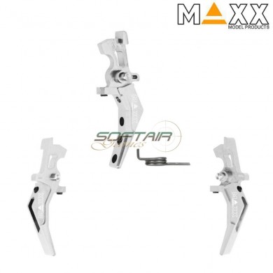 Cnc aluminum advanced speed trigger style b silver maxx model (mx-trg002sbs)