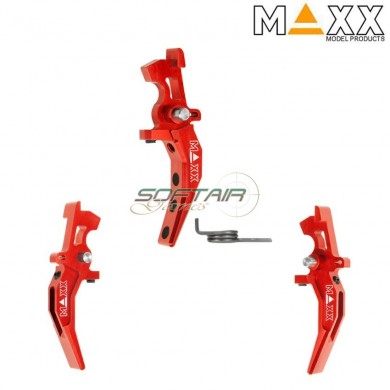 Cnc aluminum advanced speed trigger style c red maxx model (mx-trg002scr)