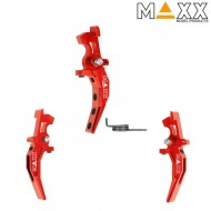 Cnc aluminum advanced speed trigger style c red maxx model (mx-trg002scr)