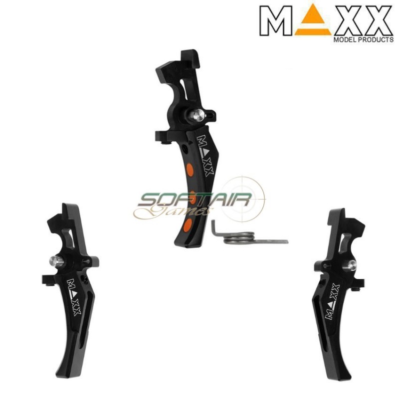 Cnc aluminum advanced speed trigger style d black maxx model (mx-trg002sdb)