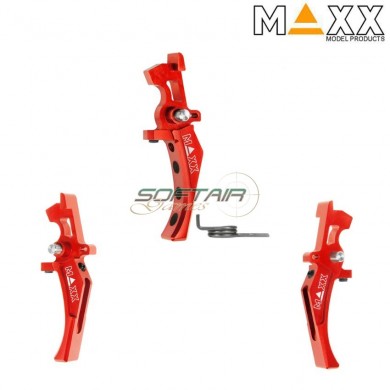 Cnc aluminum advanced speed trigger style d red maxx model (mx-trg002sdr)