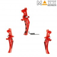 Cnc aluminum advanced speed trigger style d red maxx model (mx-trg002sdr)