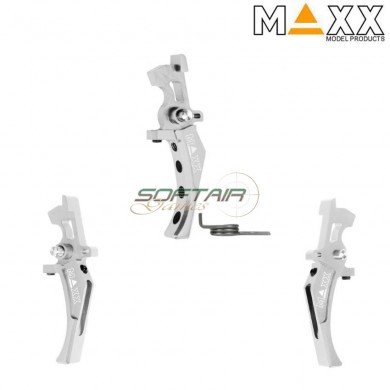 Cnc aluminum advanced speed trigger style d silver maxx model (mx-trg002sds)