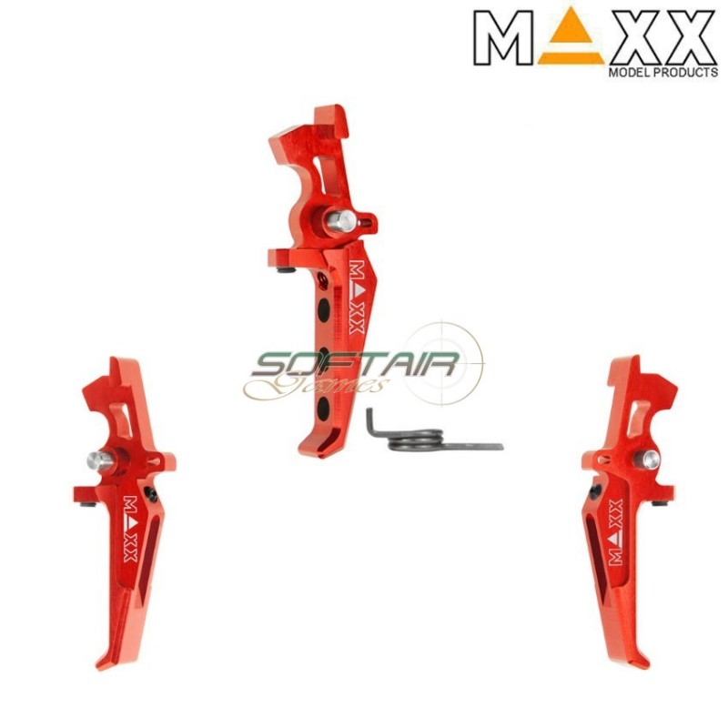 Cnc aluminum advanced speed trigger style e red maxx model (mx-trg002ser)