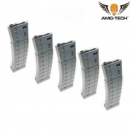 Set 5 hi-caps magazines 450bb apples black for m4 series amo-tech® (amt-hc-apples-bk-5)