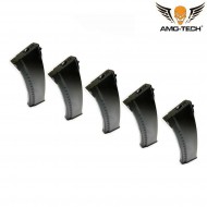 Set 5 hi-caps magazines 500bb uniform black for series ak74 amo-tech® (amt-hc-uniform-bk-5)