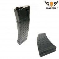 Set 5 mid-caps magazines 200bb bravo3 black for m4 series amo-tech® (amt-mc-bravo3-bk-5)