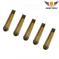 Set 5 caricatori monofilari 70bb victor black per serie p90 amo-tech® (amt-mc-victor-bk-5)