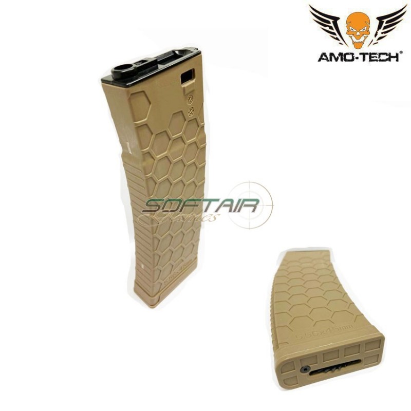 Hi-cap magazine 450bb bravo dark earth for m4 series amo-tech® (amt-hc-bravo-de)