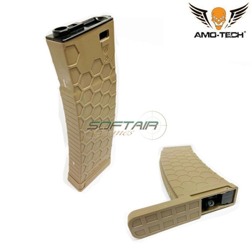 Set 5 hi-caps flash magazines 410bb bravo dark earth for m4 series amo-tech® (amt-hcf-bravo-de-5)