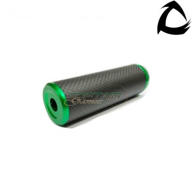 Carbo dsl1 premium line silencer 14x1 ccw green 100mm core airsoft italy (cai-dsl1-gre-ccw-100)