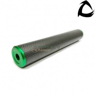 Carbo dsl1 premium line silencer 14x1 ccw green 200mm core airsoft italy (cai-dsl1-gre-ccw-200)