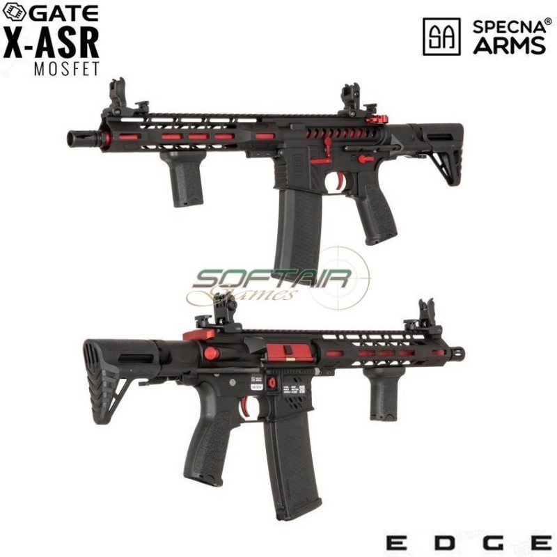 Fucile Elettrico Sa-e39 Edge™ M4 LC Ghost Pdw Replica Red Edition Specna Arms® (spe-01-027068)