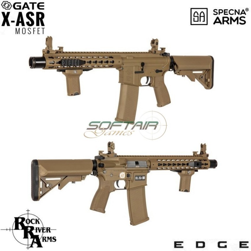 Electric Rifle Sa-e07 Edge™ Rra M4 Noveske Cqb Keymod Carbine Replica Dark Earth Specna Arms® (spe-01-024551)