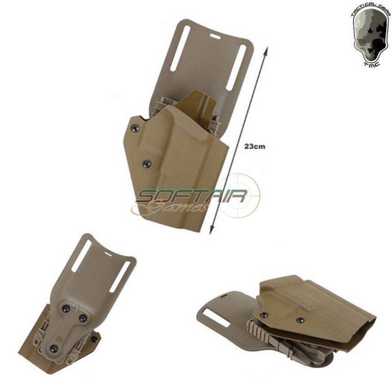 Dark earth rigid kydex® rd style holster for glock pistol tmc (tmc-3397-de)