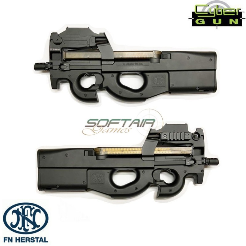 Fucile elettrico p90 fn herstal black c/built in red dot cybergun (200994)