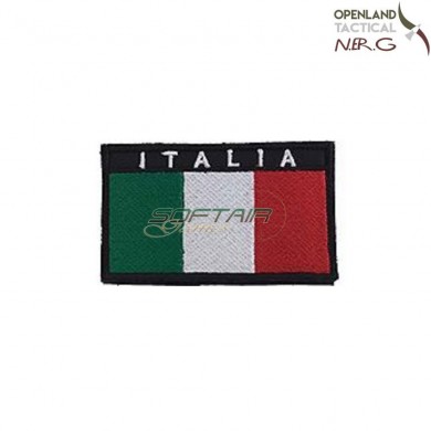Embroidered patch italy flag high visibility openland tactical nerg (opt-biav)