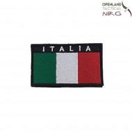 Embroidered patch italy flag high visibility openland tactical nerg (opt-biav)
