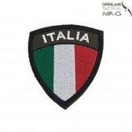 Embroidered patch italy shield high visibility openland tactical nerg (opt-siav)