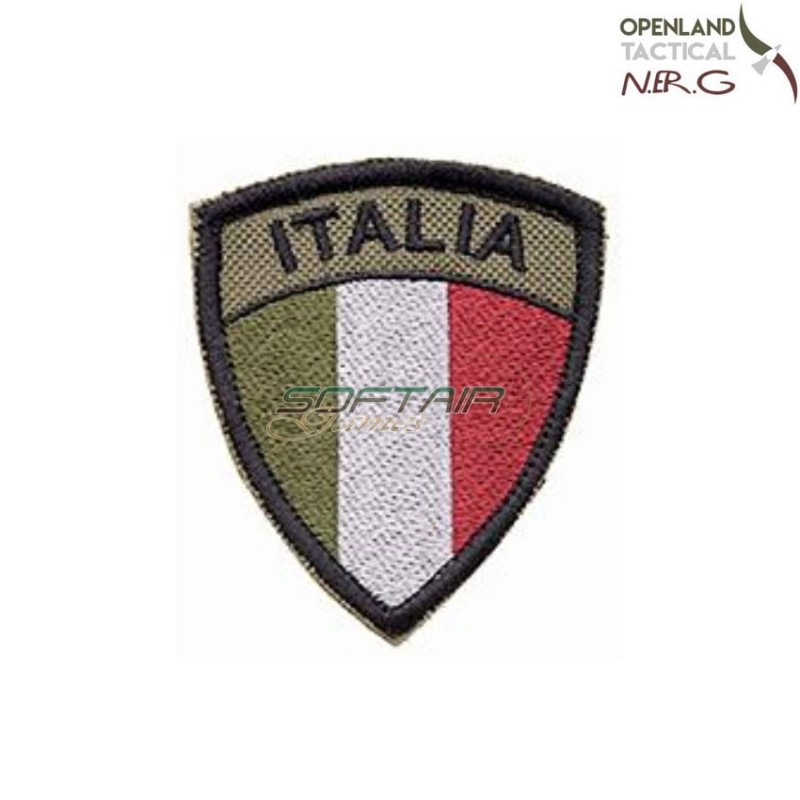 Patch ricamata scudetto italia bassa visibilità openland tactical nerg (opt-sibv)
