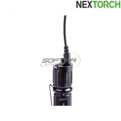 Torcia set t7 ricaricabile 900 lumens led black nextorch (nxt-l300010092)