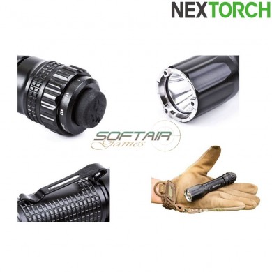 Torcia ta15 ricaricabile 600 lumens led black nextorch (nxt-l300010083)