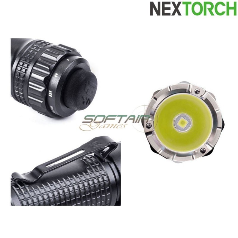 Flashlight ta30 rechargeable 1300 lumens led black nextorch - Softair Games  - ASG Softair San Marino