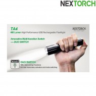 Flashlight ta4 rechargeable 460 lumens led black nextorch (nxt-l300010063)