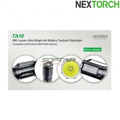 Flashlight ta10 560 lumens led black nextorch (nxt-l300010067)