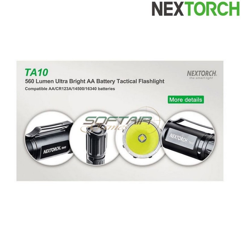 Torcia ta10 560 lumens led black nextorch (nxt-l300010067)