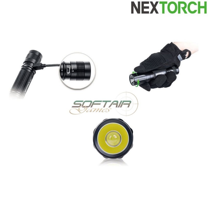 Torcia pa5 focus adjust ricaricabile 660 lumens led black nextorch (nxt-l300010072)