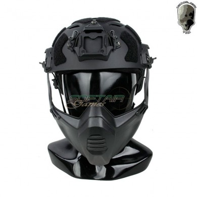 Super flowing light version helmet w/modular mask black tmc (tmc-3217-bk)