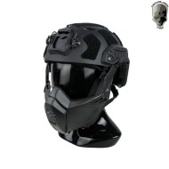 Elmetto super flowing light version c/modular mask black tmc (tmc-3217-bk)