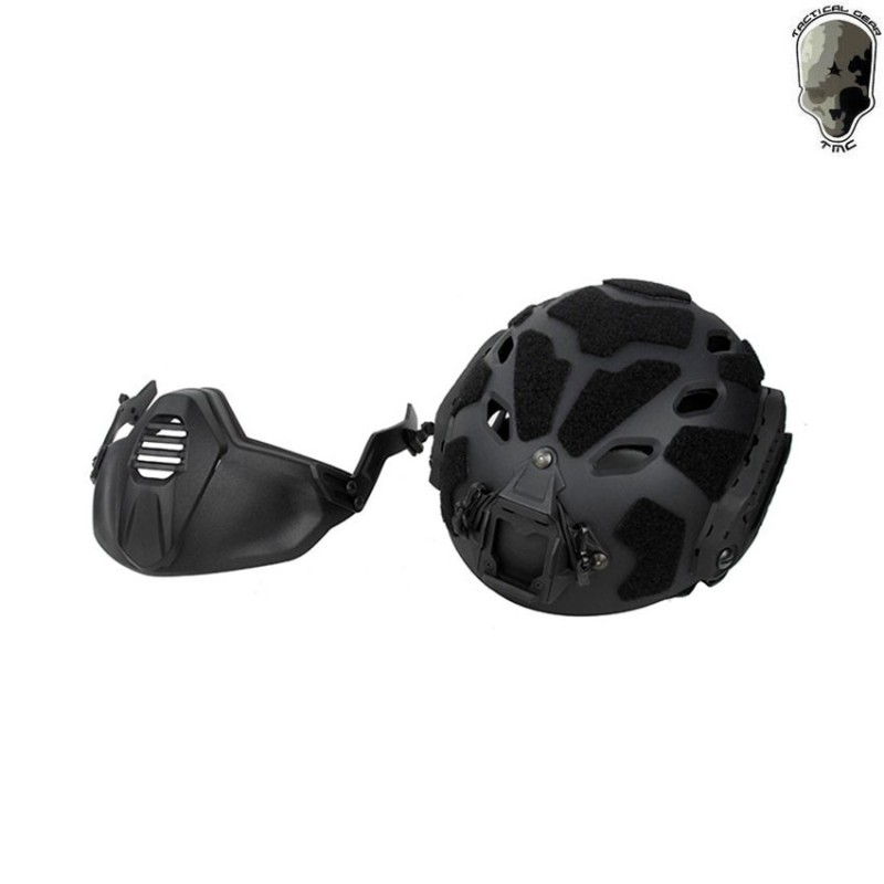 Elmetto super flowing light version c/modular mask black tmc (tmc-3217-bk)