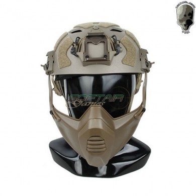Super flowing light version helmet w/modular mask dark earth tmc (tmc-3217-de)