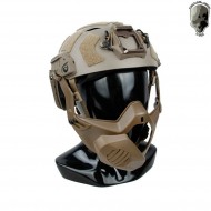 Super flowing light version helmet w/modular mask dark earth tmc (tmc-3217-de)
