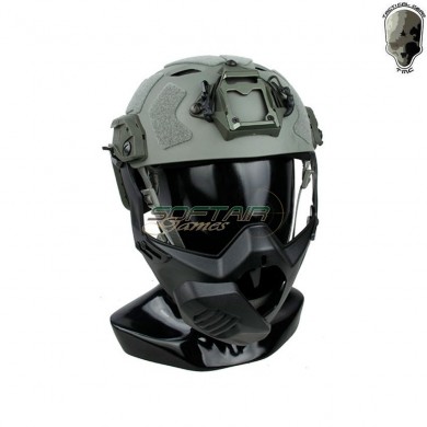 Elmetto super flowing light version c/modular mask foliage green tmc (tmc-3217-fg)