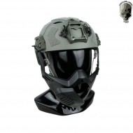 Super flowing light version helmet w/modular mask foliage green tmc (tmc-3217-fg)