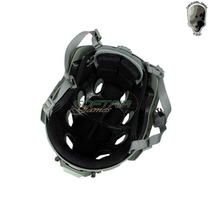 Elmetto super flowing light version c/modular mask foliage green tmc (tmc-3217-fg)