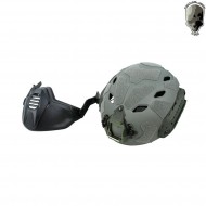 Elmetto super flowing light version c/modular mask foliage green tmc (tmc-3217-fg)