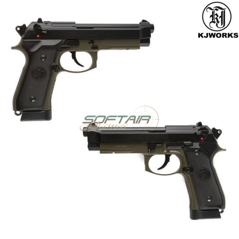 Co2 pistol m9a1 beretta blowback olive kjworks (kjw-010345) Co2 pistol m9a1 beretta blowback olive kjworks (kjw-010345)