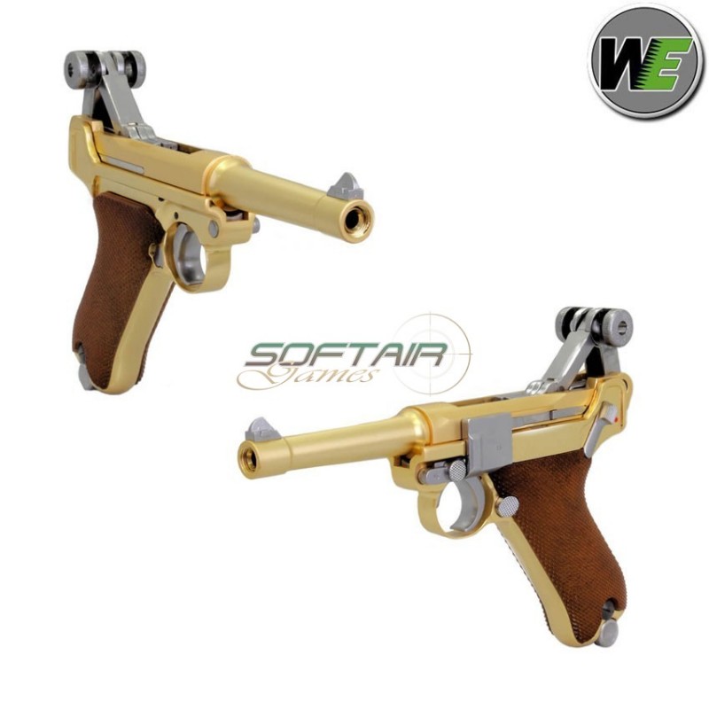 Pistola P08 Gold Full Metal 4 Pollici Gas Scarrellante We