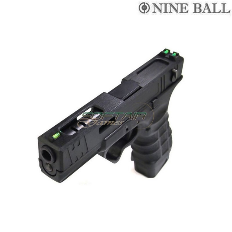 Fiber optic green sight set per marui g18/g19 gbb nine ball (nb-133809)