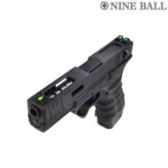 Fiber optic green sight set per marui g18/g19 gbb nine ball (nb-133809)